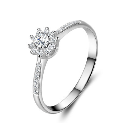 心花怒放边钻款群镶钻戒钻石求婚戒指婚戒女戒