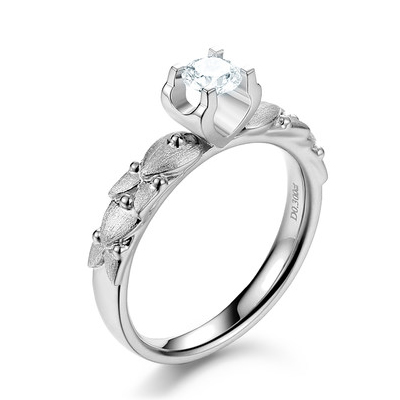 *后钻石戒指18K金婚戒主题定做